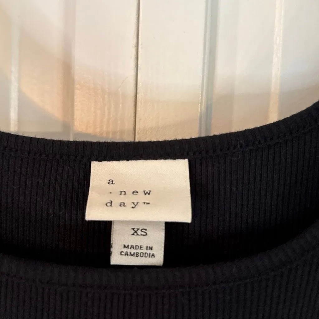 A New Day two for ballet black ribbed tank midi dress size xs - Image 6