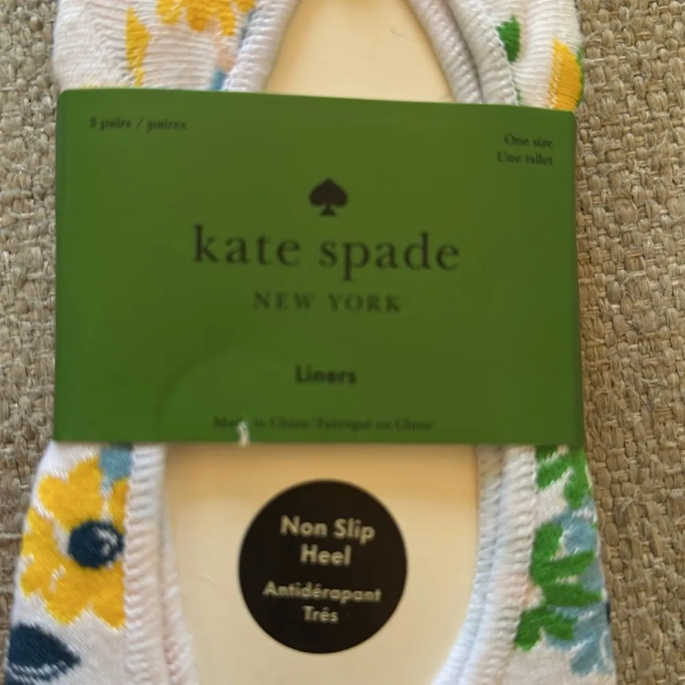 Kate Spade Non Slip Heel No Show Liners Socks 3 Pair - Image 3