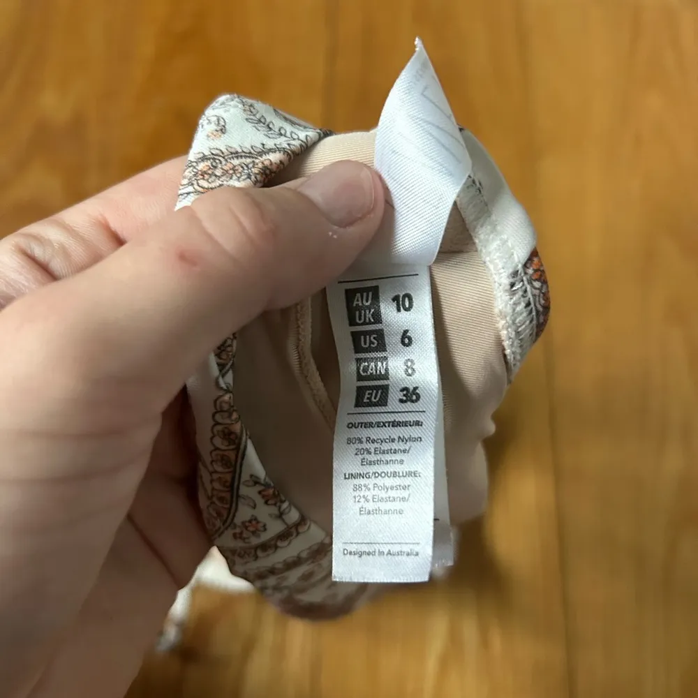 Paisley Print Bikini Top Brown - Image 3