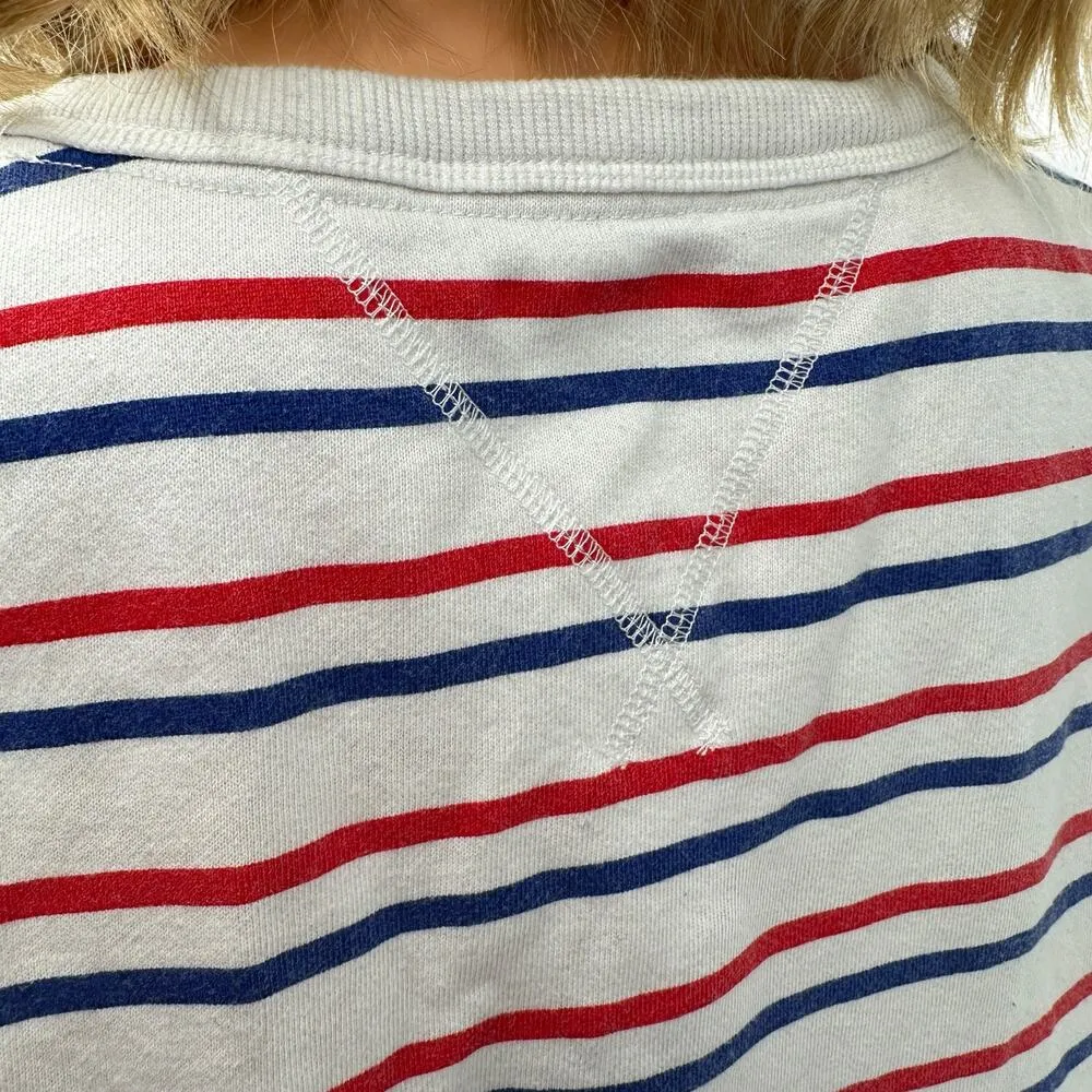 Vintage Tommy Hilfiger Sport Striped T-Shirt Dress 90s Red White Blue Large - Image 4