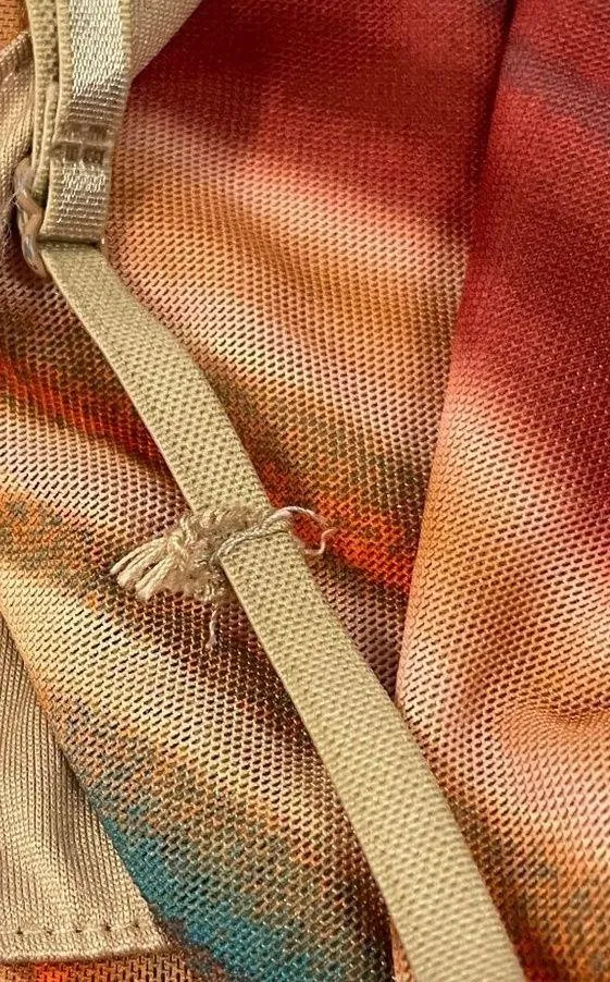 AFRM Matera Matera Dress Blue Abstract Womens Size Small - Image 8