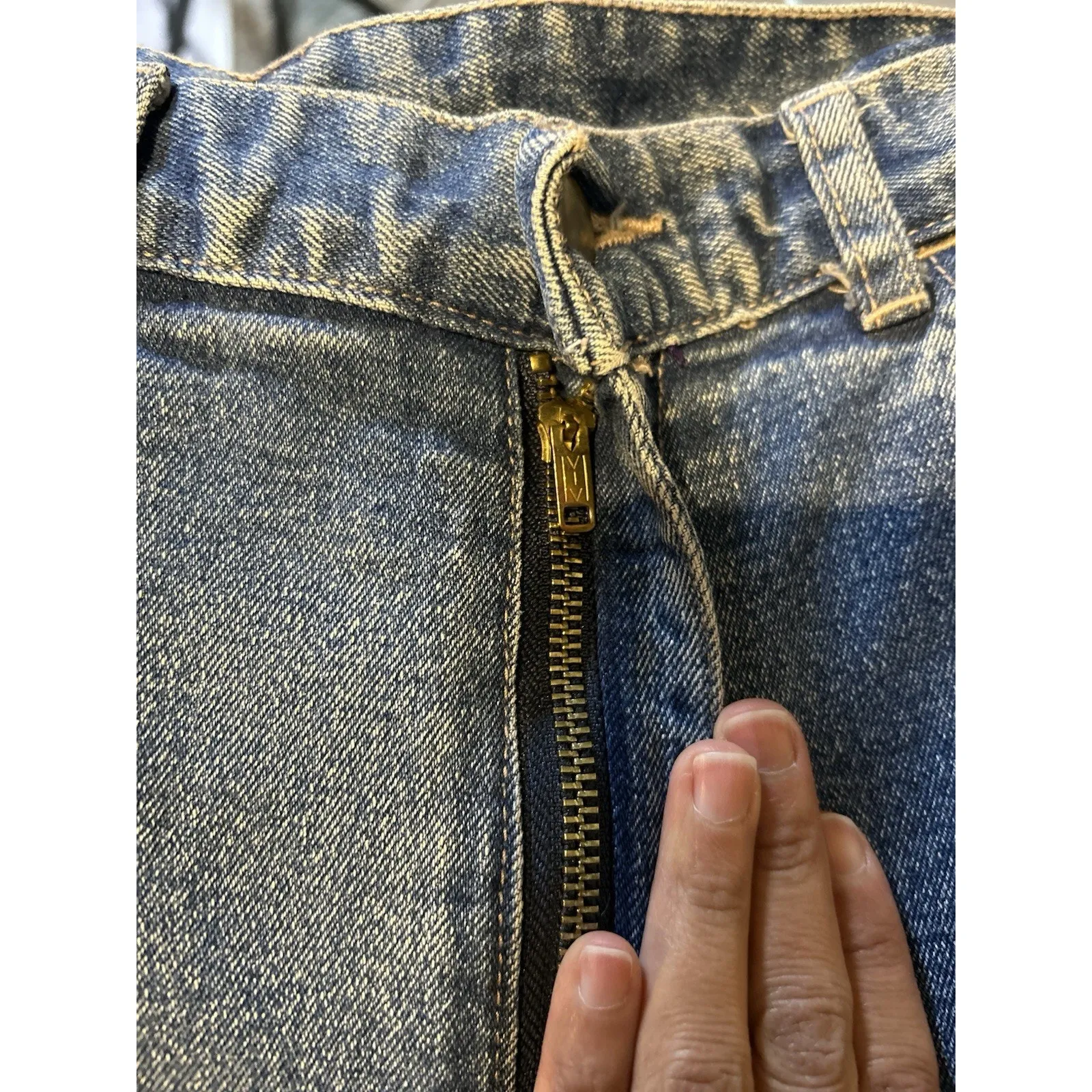 VTG 90s Glory Days High Rise Jeans Size 11/12 Retro Hippie Style Tapered Denim Blue - Image 6