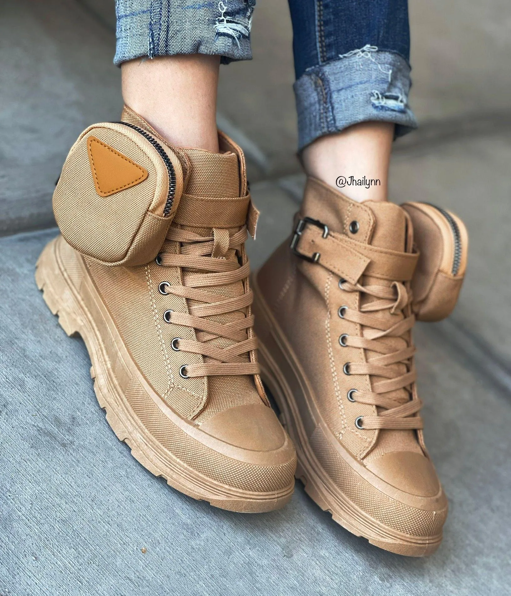 Mata Shoes Tan Combat Lace Up Sneaker - Image 3