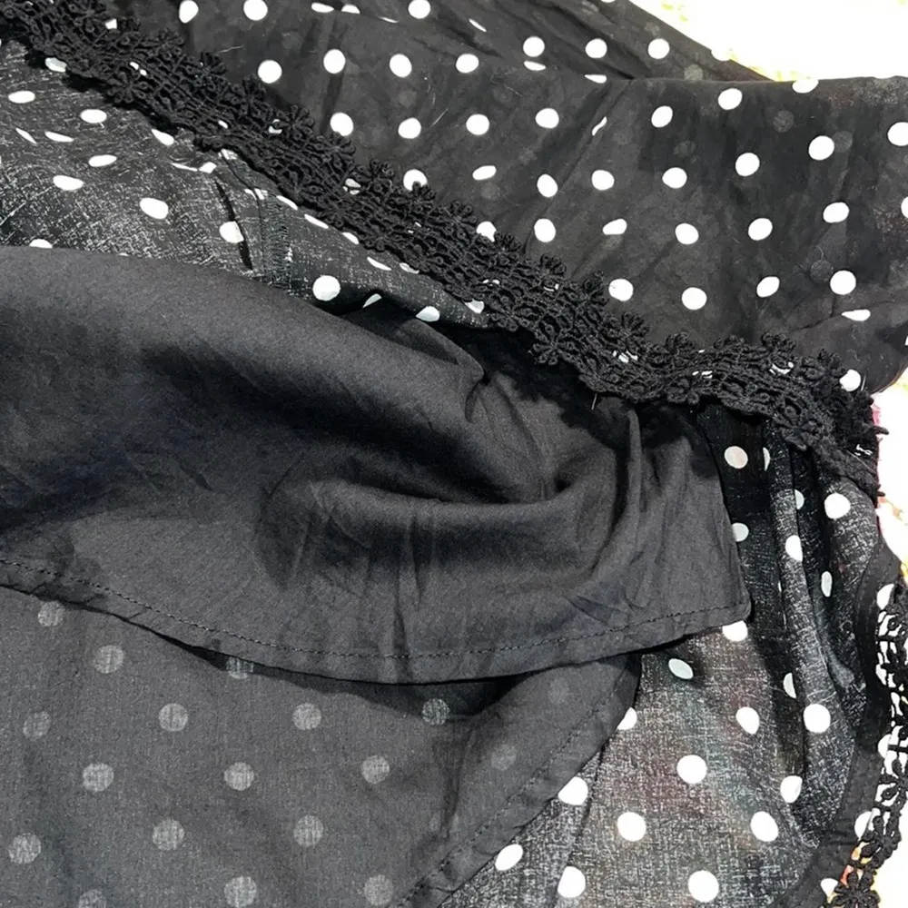 LANE BRYANT size 14/16 cold shoulder ruffle polka dot dress lined dress up new - Image 7