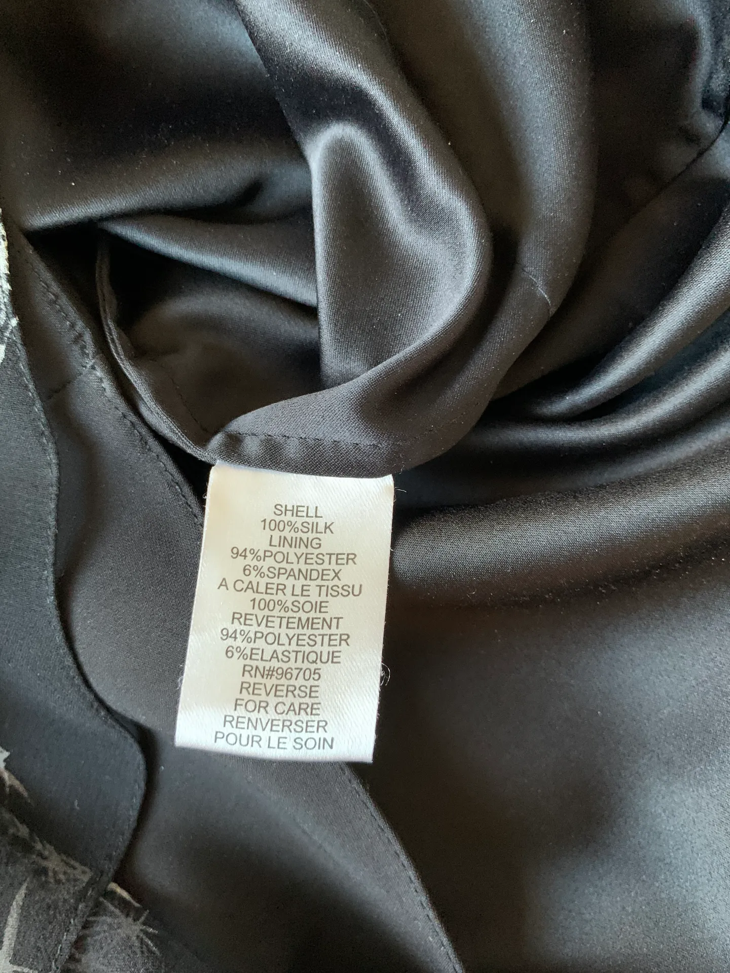 Black Dandelion Print Silk Dress - Image 9