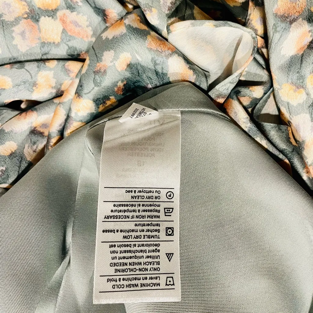 Vince Carnation Asymmetrical Cascade Midi Skirt - Blue Fog $325 NWT - Image 6