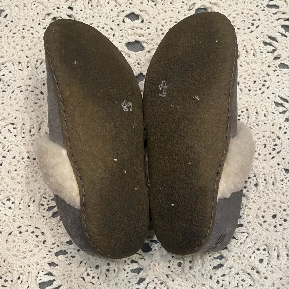 Nakiska Slide Winter Shearling Slippers gray size 5 - Image 7
