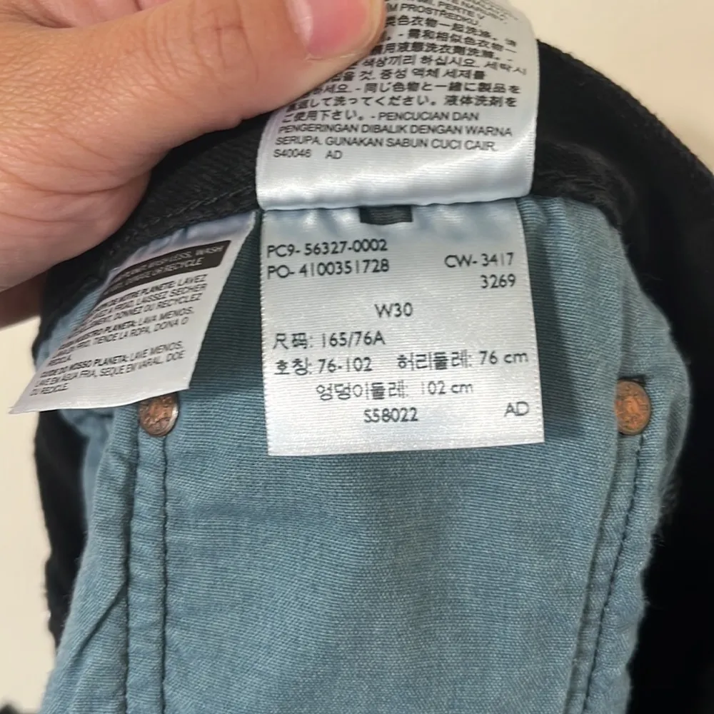 Levi's Lunar Black 501 High Rise Distressed Denim Shorts Size 30 - Image 10