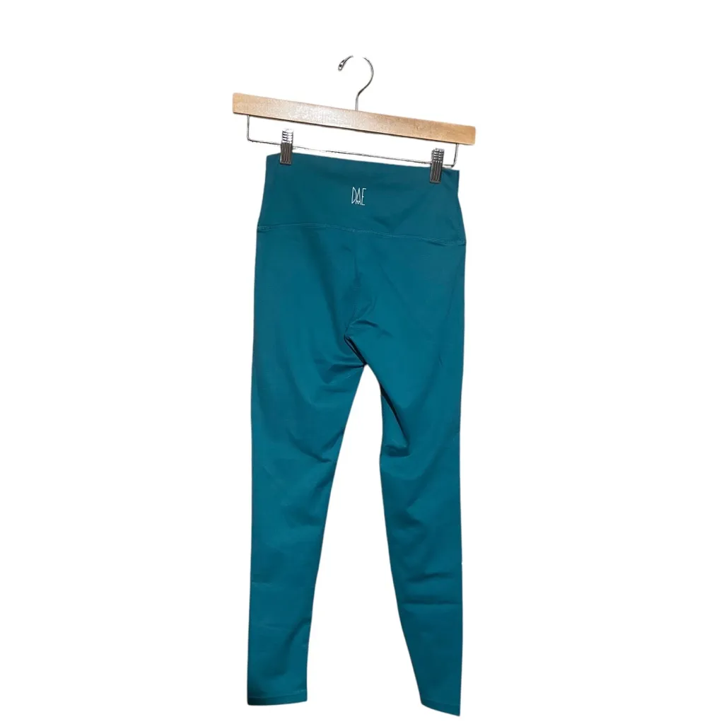 DAE Activewear Power‎ move leggings Deep Teal size small 7/8” length High waist Green - Image 2