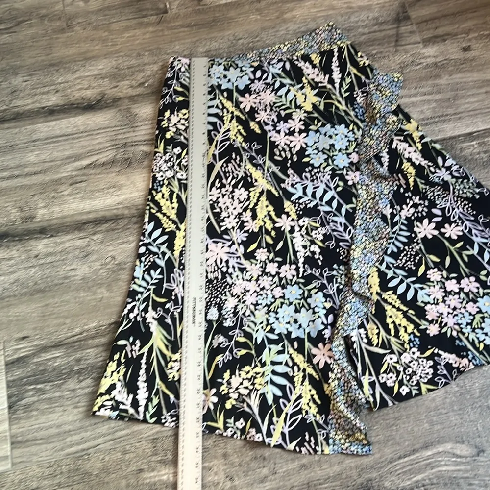 Calvin Klein Womens Spring Colorful Ruffled Wrap Midi A-Line Skirt size 10 #100 - Image 11