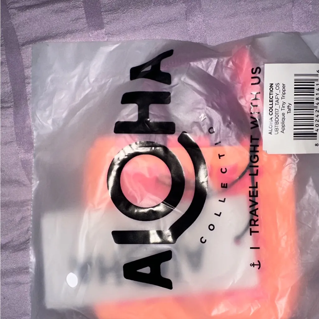 Aloha Collection Tiny Tripper Appliqué Taffy Mini Tote Orange - Image 2