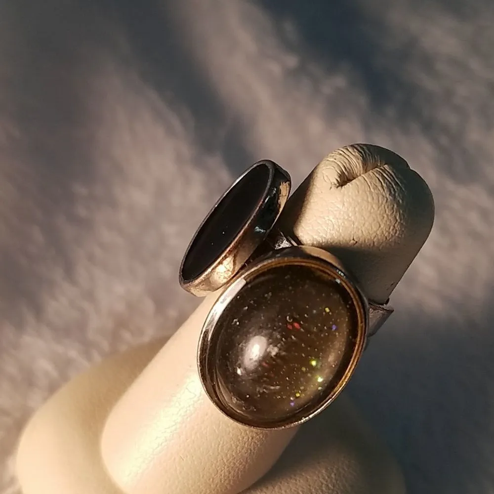 Bundle of 2 Adjustable Oval Shaped Rings Silver - Image 4