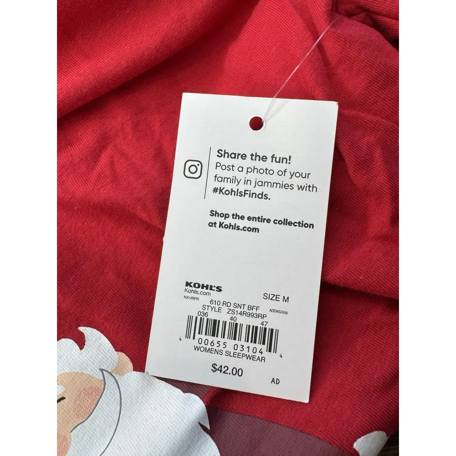 Womens Red Santa Claus Coming Soon Christmas Holiday Pajamas Sleep Set Size M Size M - Image 6