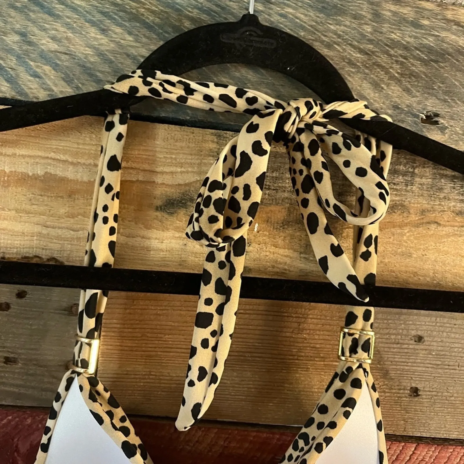 Victoria’a Secret Cheetah Print Halter Swim‎ Suit Top Size Small - Image 8