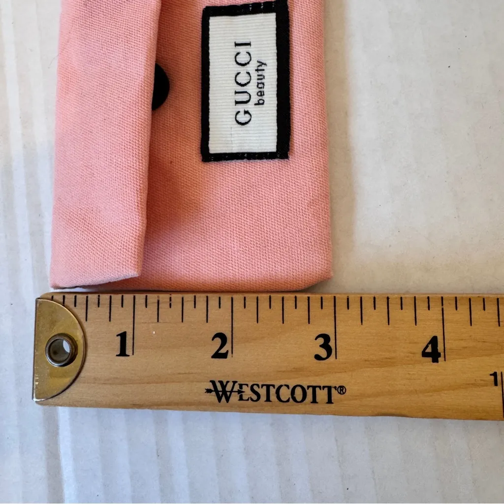 Gucci Beauty Pink Cotton Mini Bag Cosmetic Case Xtra Small - Image 4
