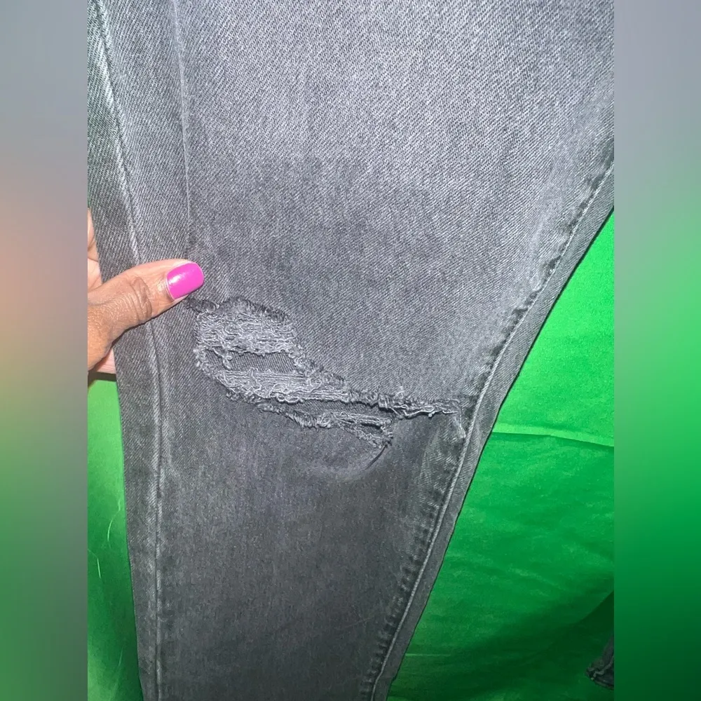 NWT Rollas High Rise Original Straight Brad Black Worn Jeans size 27 - Image 6