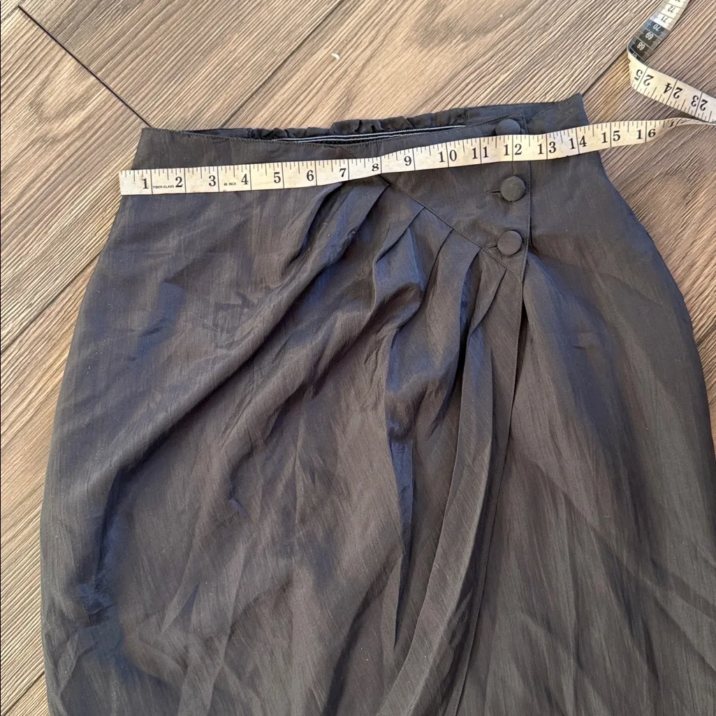 Vintage 1980’s black 100% silk gene Ewing Black Women's Skirt flawless Size 6 - Image 7