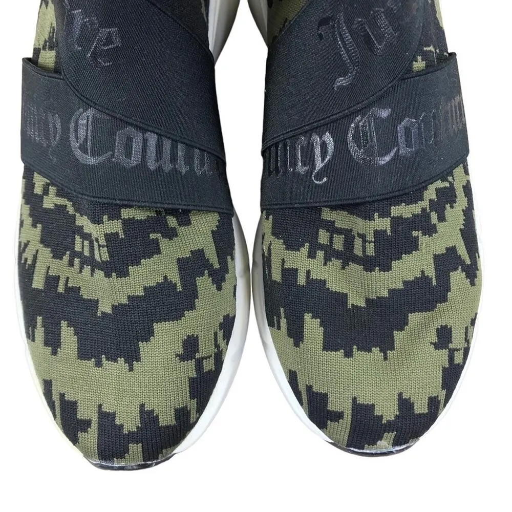 JUICY COUTURE Knit Sneaker Women 8.5 Ariella Khaki Gorpcore Grunge Outdoor Boho - Image 8