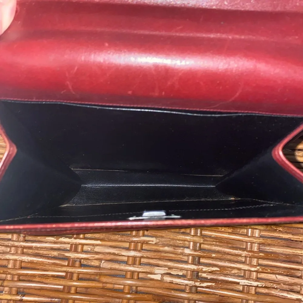 Valextra Maroon Shoulder Bag Luxury Purse Red - Image 11