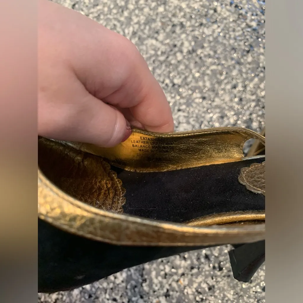 Preloved Enzo Angiolini Sling Black Suede Heels - Image 4