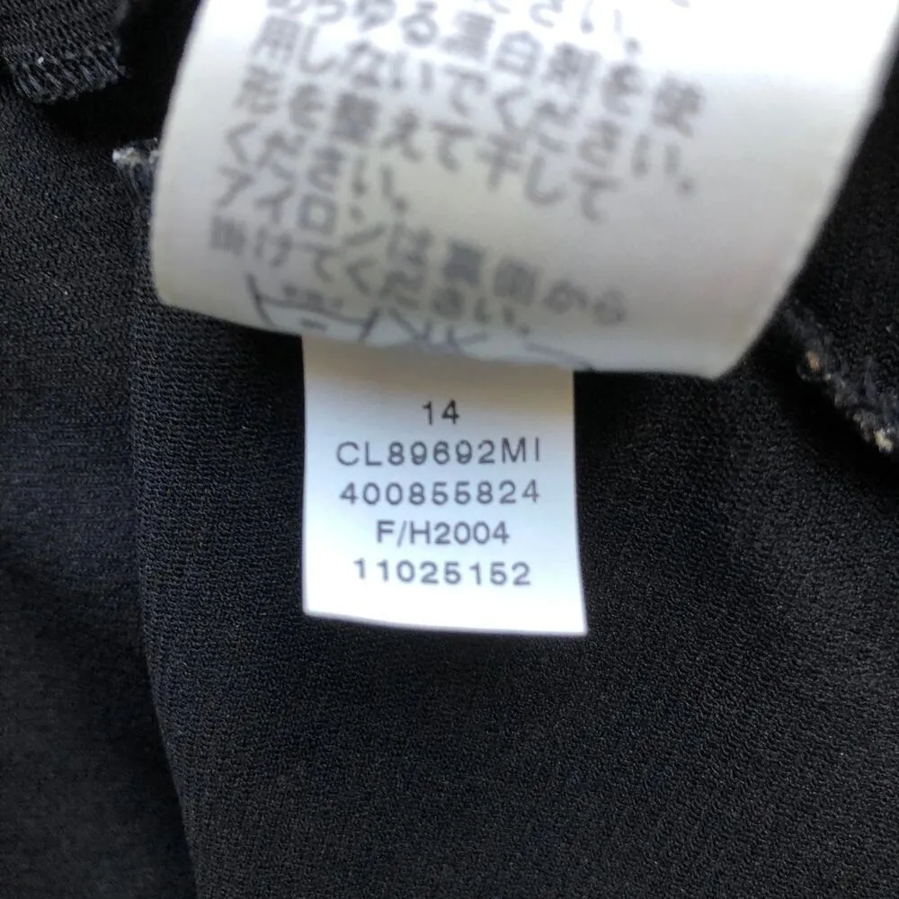 Classique Entier Black Beige Baroque Floral Lace Long Sleeve Top Women's Size XL - Image 9