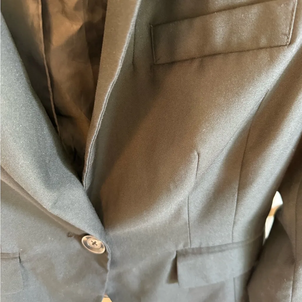 NWT Merona Women Sz 8 Black Blazer Jacket Career Workwear Single Button Pockets - Image 6