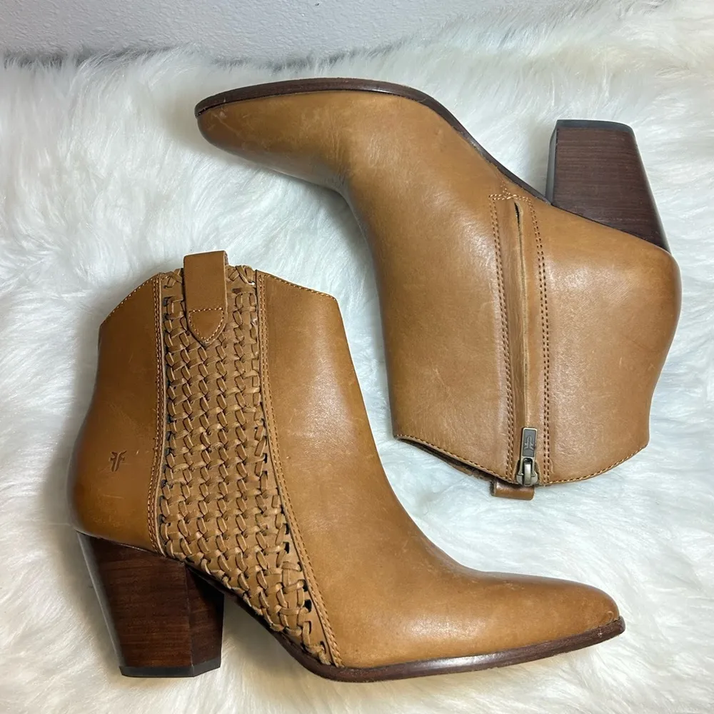 Frye Reed Woven Western Bootie Ankle Boot Size 10 - Image 7