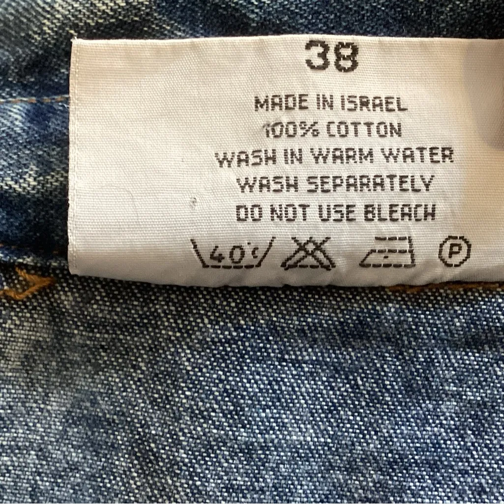 VINTAGE DESIGNER CARRELI 1980’s LADIES DENIM & LACE JACKET ONE OF A KIND SIZE 2 Blue - Image 13