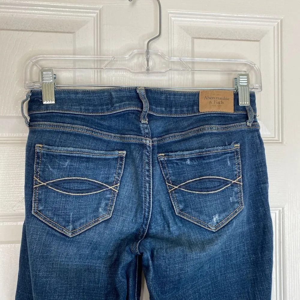 ABERCROMBIE & FITCH Skinny Jeans Size 25 Dark Wash - Image 5