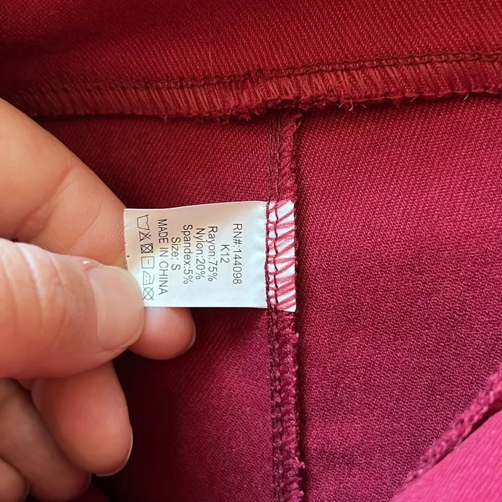 NWT Amazon Burgundy Jegging Legging Pant sz S - Image 4