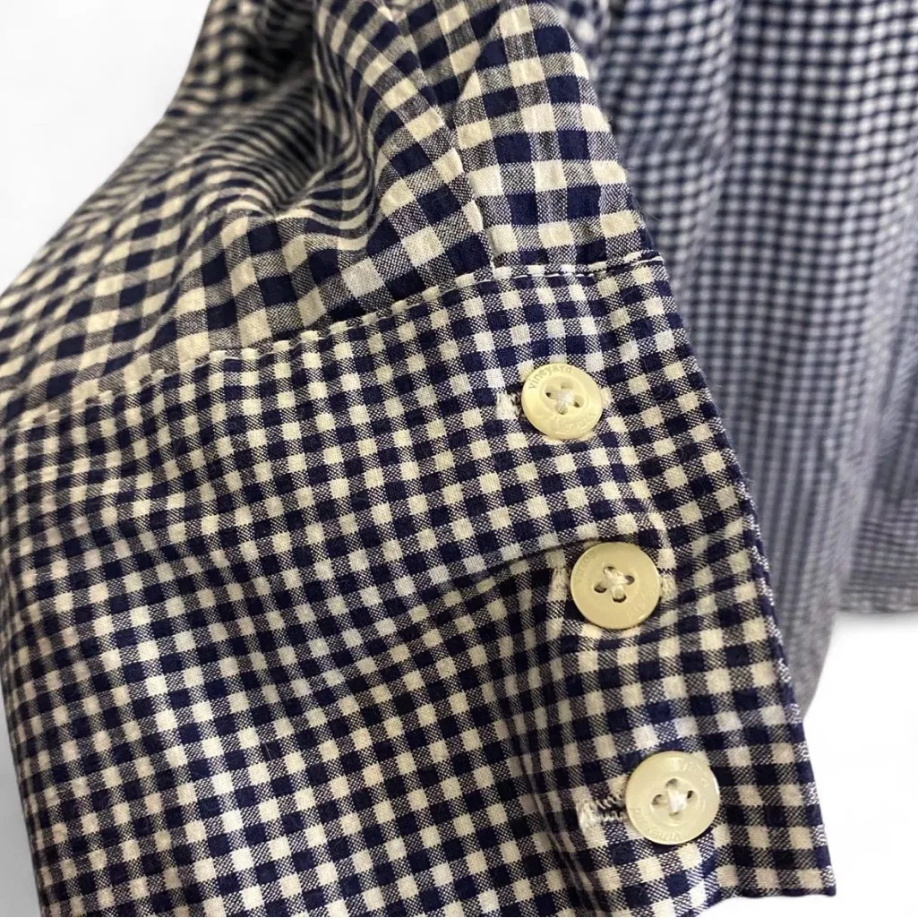 Navy and white Vineyard Vines button-up dress - Image 4