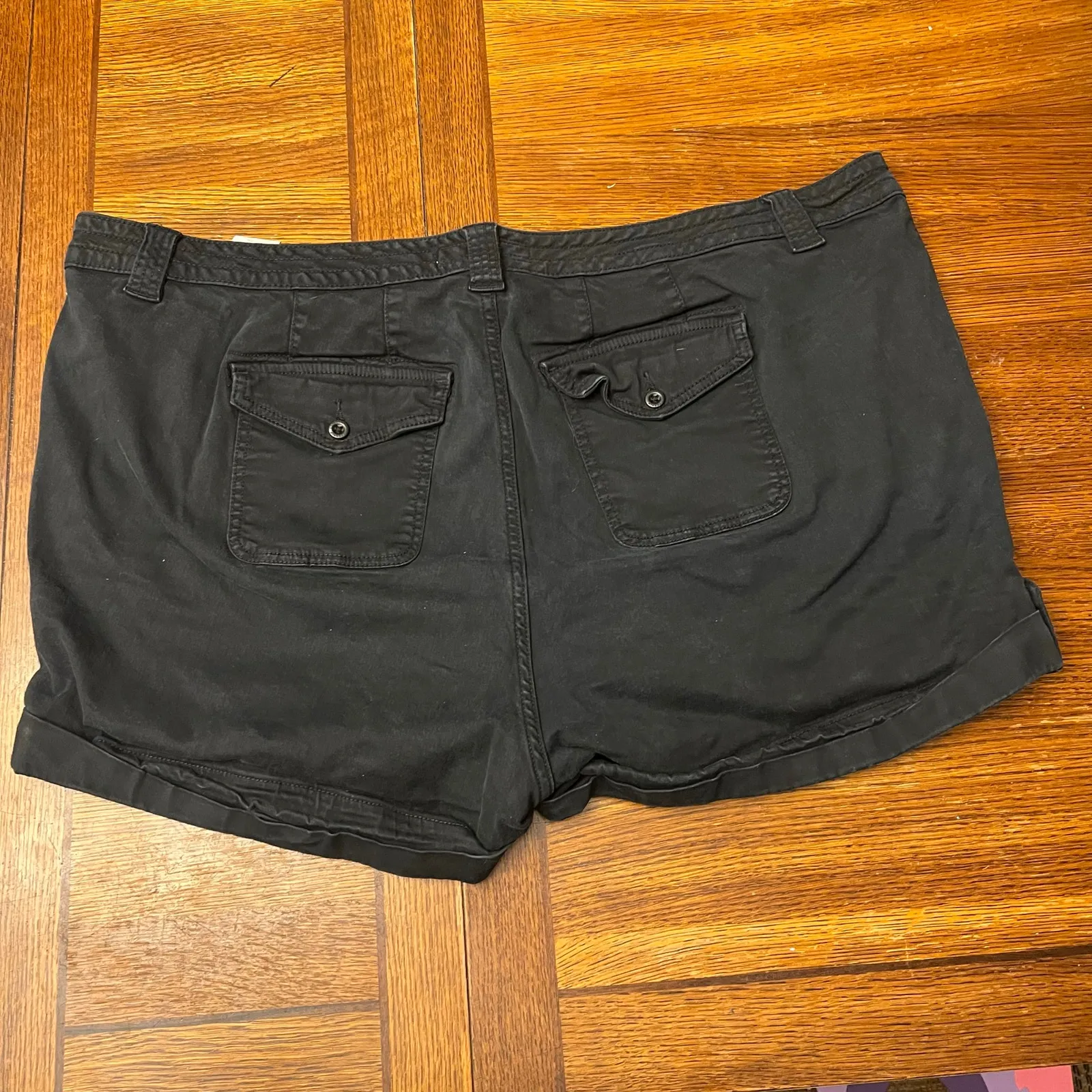 Torrid  Plus Size 28 Twill Military Cargo Shorts Dark Cotton Blend - Image 10