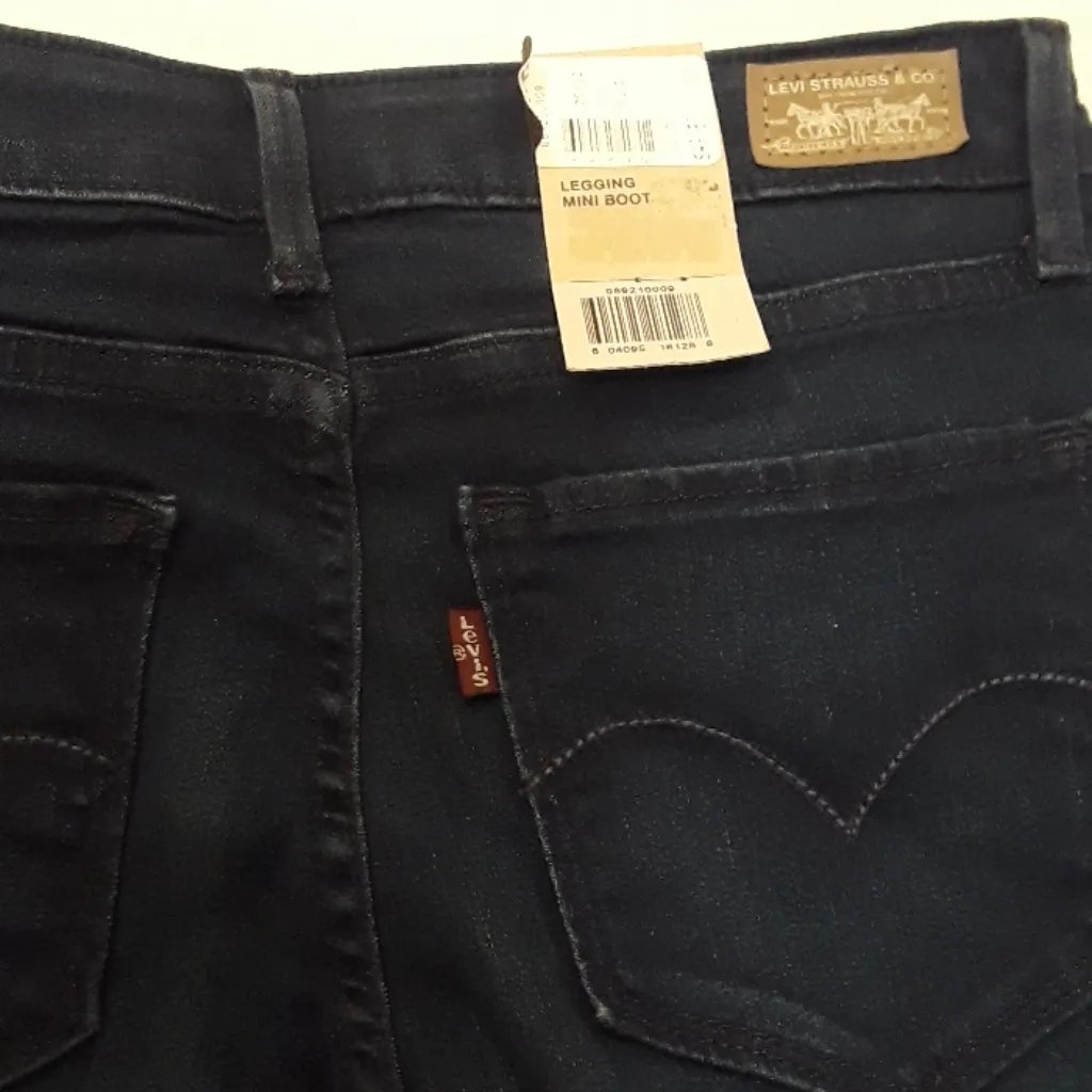 Levi's Dark Wash New Legging Mini Boot Denim Jean’s A37 - Image 10