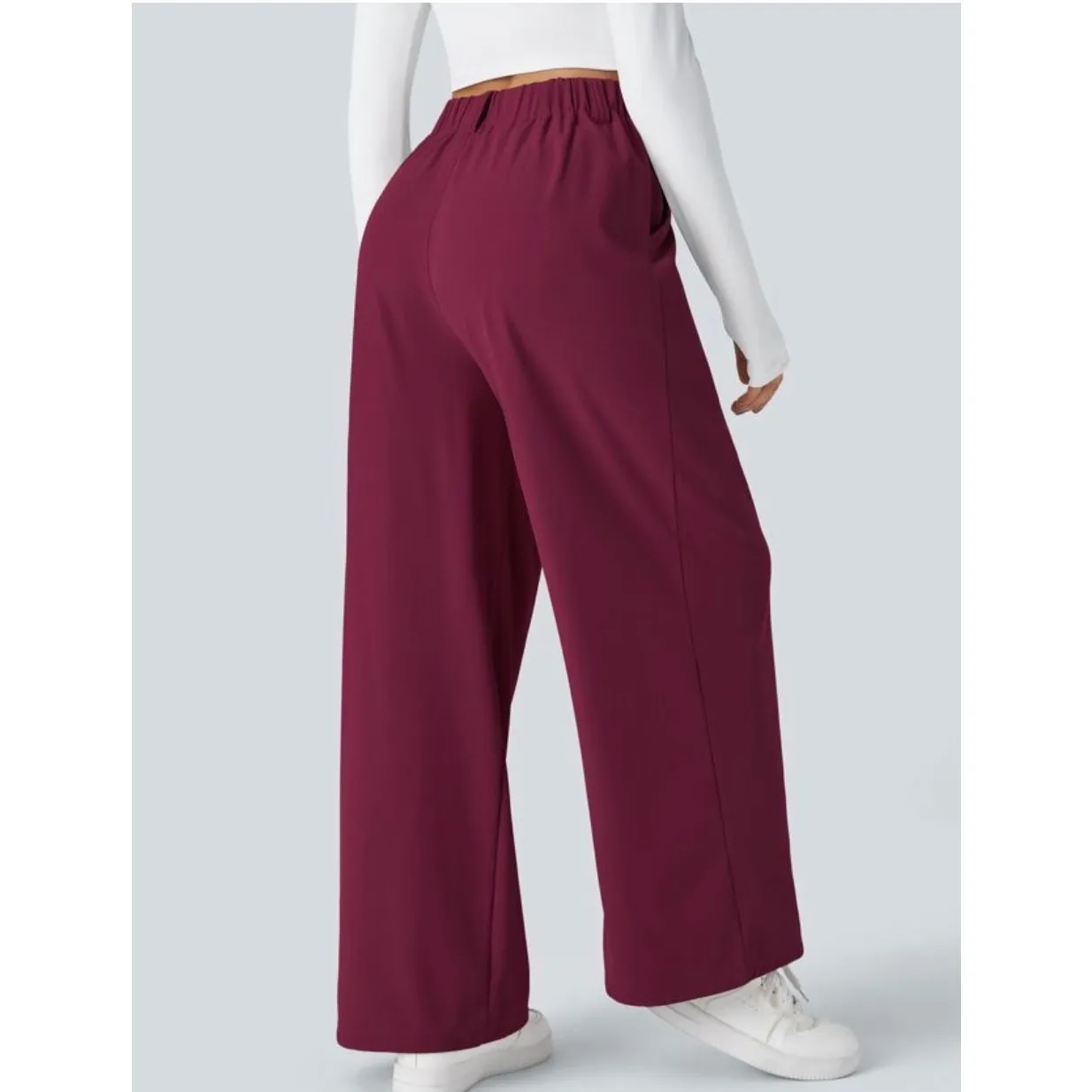 Brand New Halara Women's Size XS Purple High Waisted Wide Leg Pants - Image 2