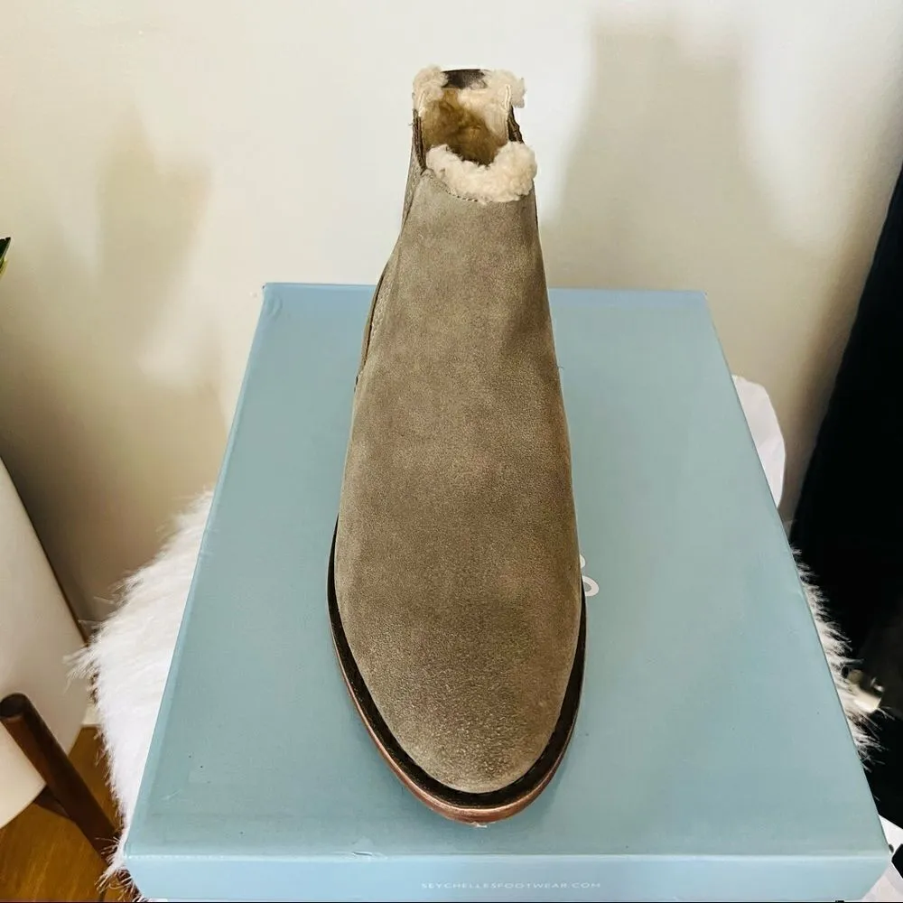 SEYCHELLES Pool Cozy Suede Fur Bootie, Ankle Bootie, Tan/Brown, Size‎ 10, NWT - Image 7