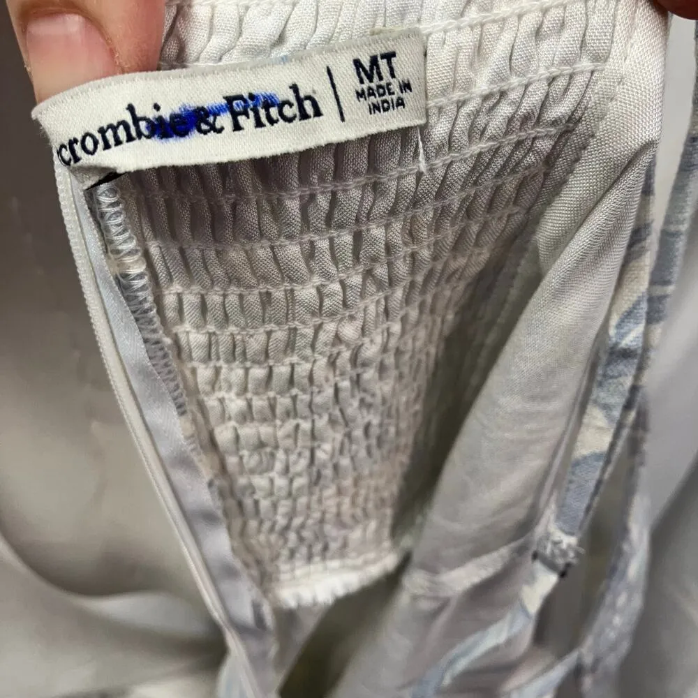 Abercrombie & Fitch Corset Lined Linen Blend Sheath Mini Dress Women Medium Tall - Image 3