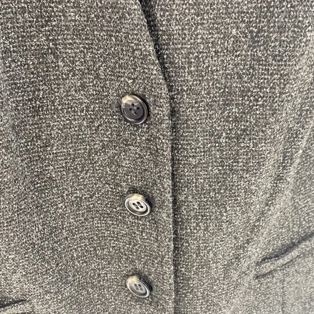 J.Jill wool blend fitted vest Academia career masculine boss vibes size XS Black - Image 4