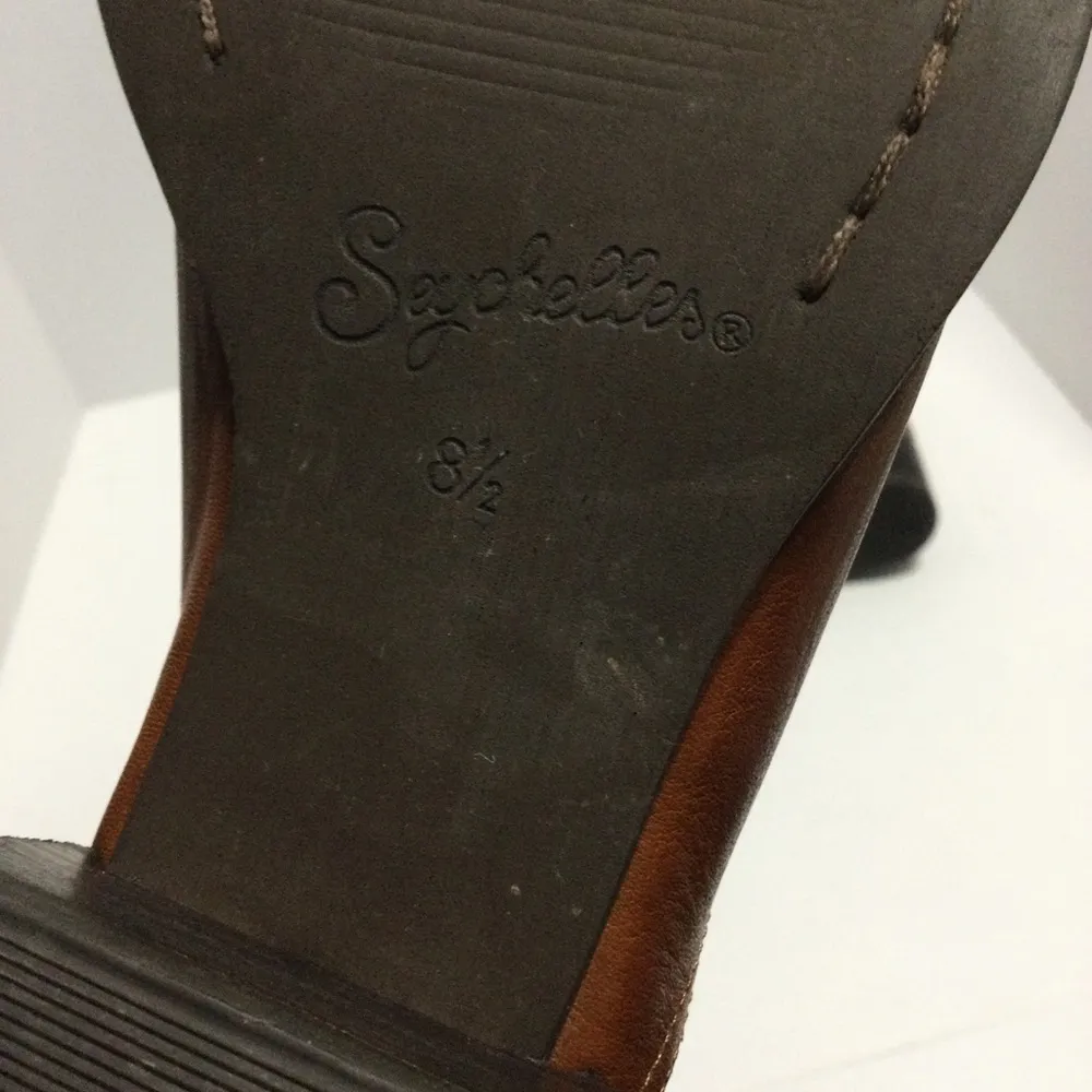 Seychelles Womens Brown Leather Slip On Round Toe Ankle‎ Boots Size 8.5 - Image 8