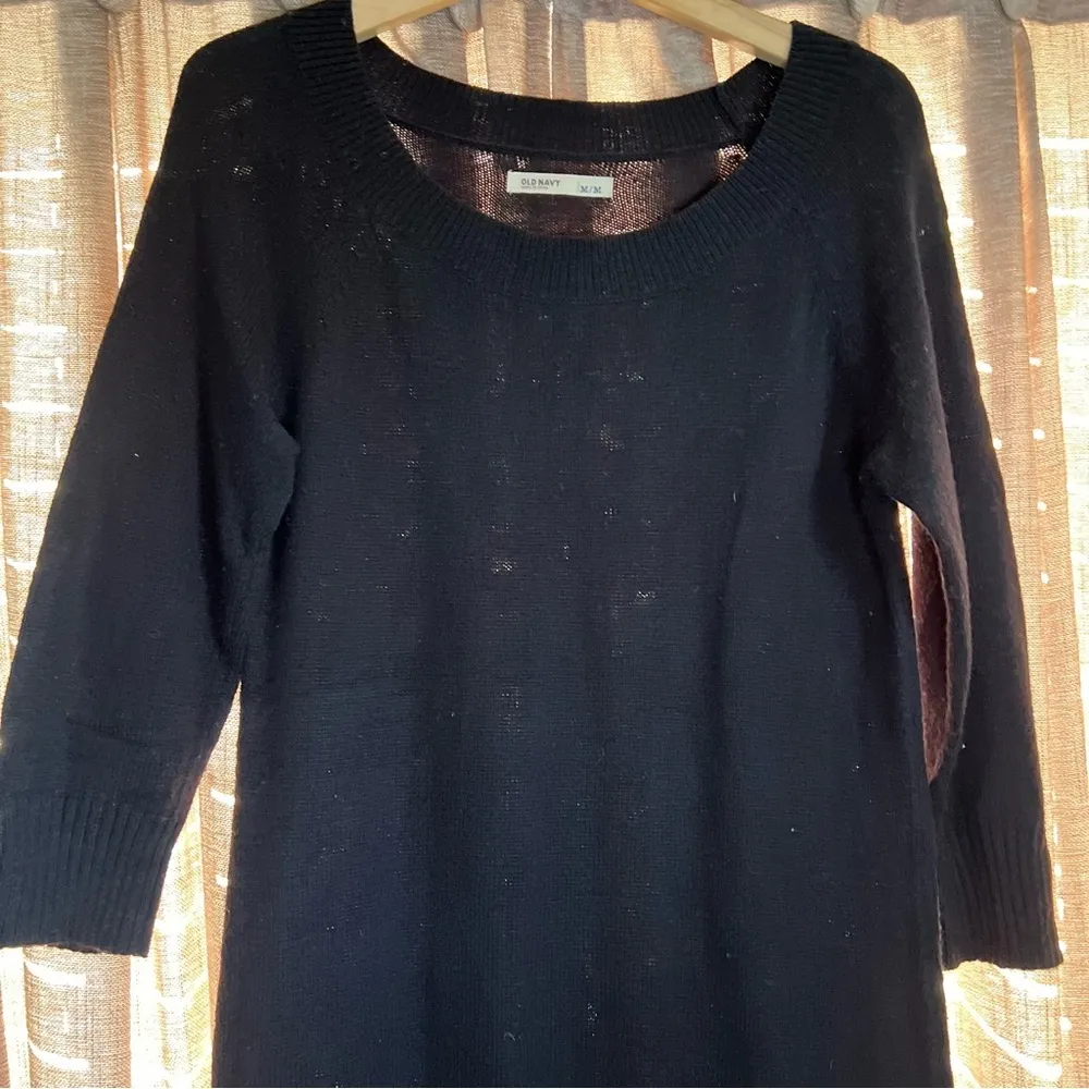 Old Navy Black Crewneck Fitted Sweater Dress Size Medium - Image 3