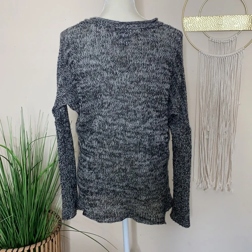 nsf • wool cashmere vneck marled open knit sweater Size XS - Image 33