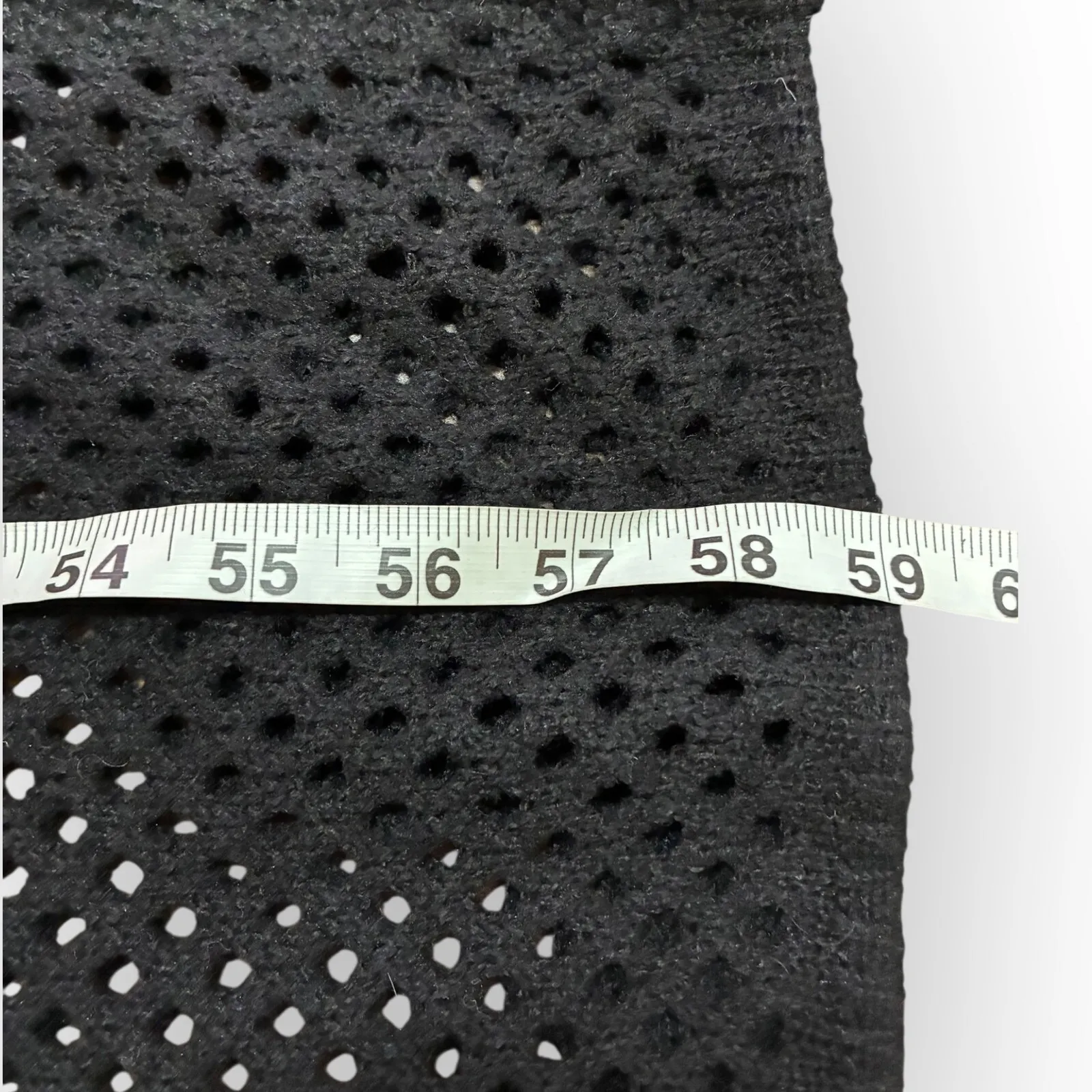 PrettyLittleThing Black Open Knit Maxi Dress XS Mock Neck Long Sleeve NWT - Image 7