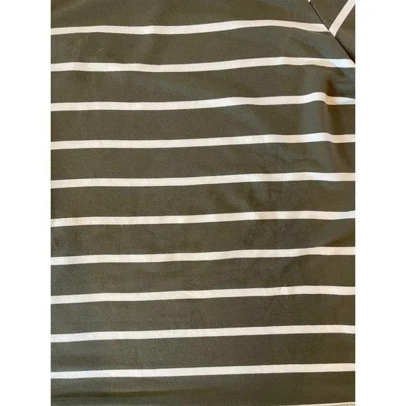 Ralph Lauren Women Medium Cold Shoulder Top Sage‎ Green & White Long Sleeve - Image 14