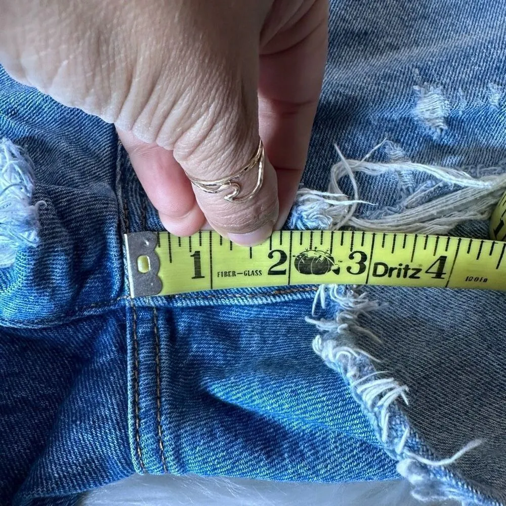 Levi's 501 Cut Off Distressed Jean Shorts Size 25 - Image 11