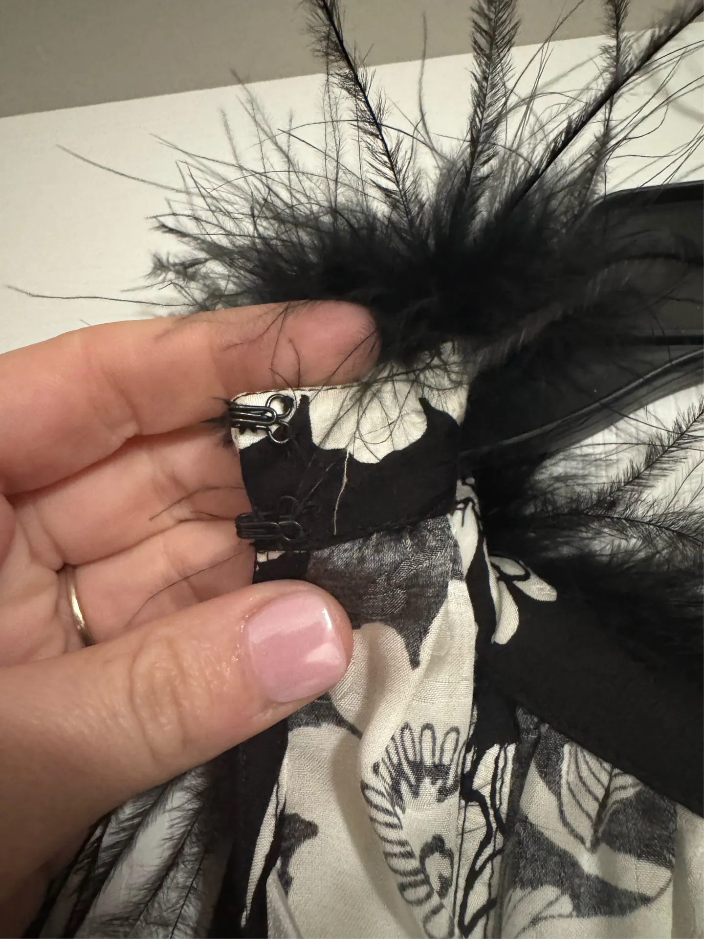 Trina Turk Black And White Grand Feather Embellished Sleeveless Top - Image 10