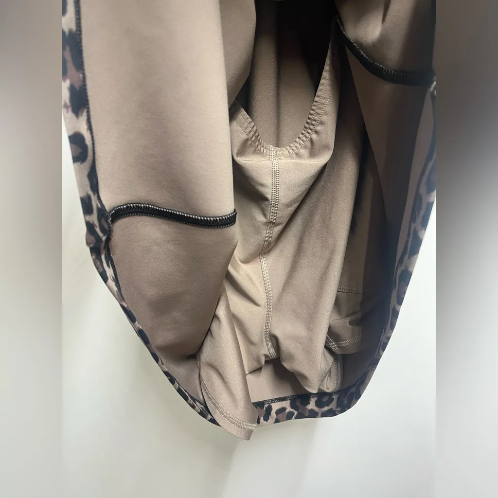 NEW Abercrombie & Fitch Leopard print YPB sculptLUX Apron Dress size medium - Image 8