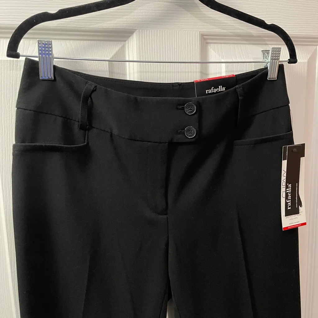 NWT Rafaella Curvy Fit Wide Leg Black
Dress Pants Sz 6 - Image 4