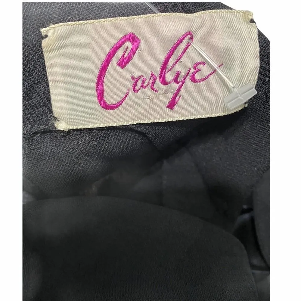 Carlye‎ VTG Vintage 60s Little Black Party Dress XS Black - Image 3