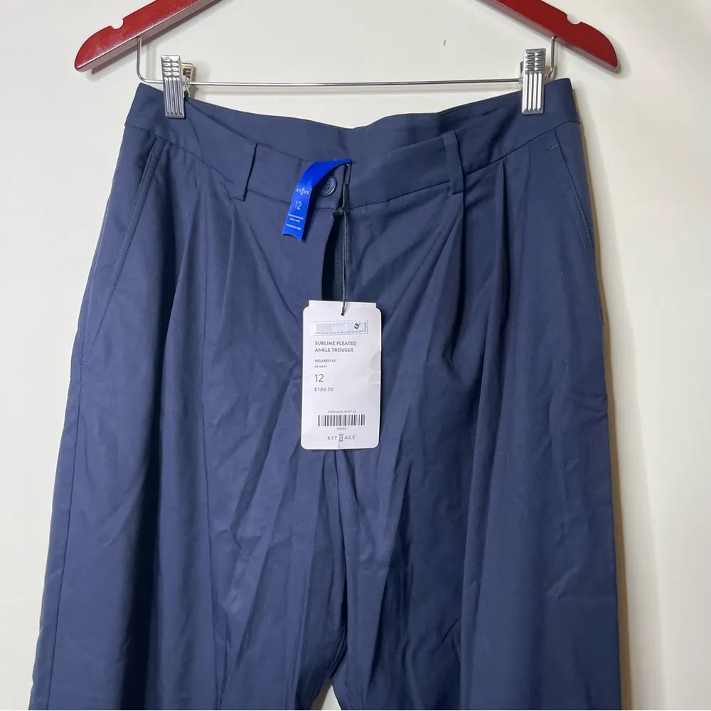 New Kit and Ace SUBLIME ANKLE TROUSERS Relaxed Fit Navy sz 12 Blue - Image 5
