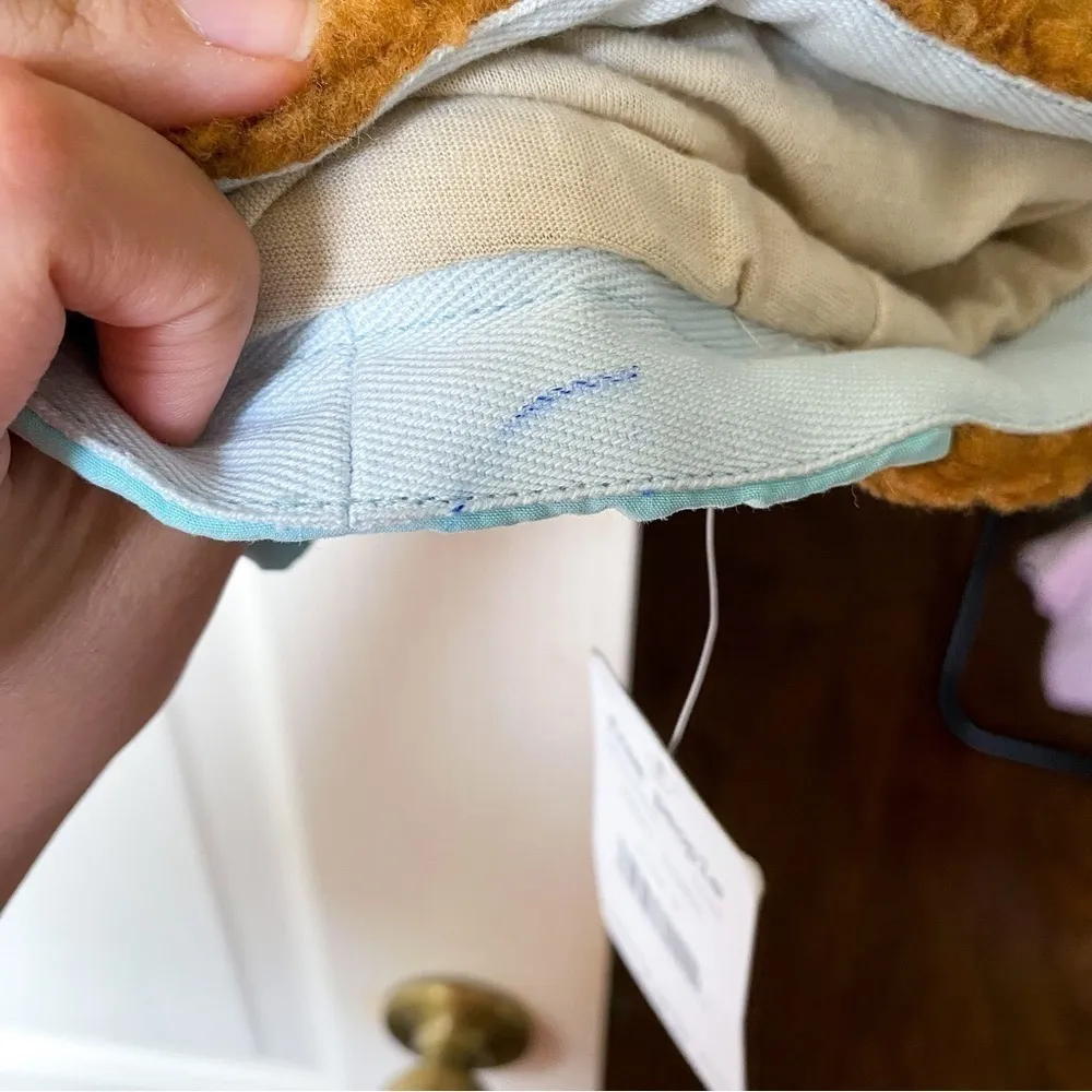 Free People Jacket Rivington Sherpa Oversized Fleece Winter Amber Combo S NWT - Image 3