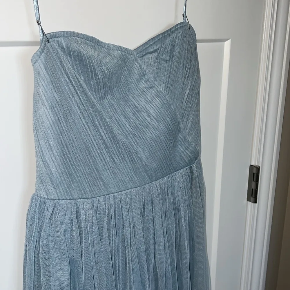 NWT Anaya With Love Petite Tulle Bandeau Maxi Dress - Soft Blue - Image 3